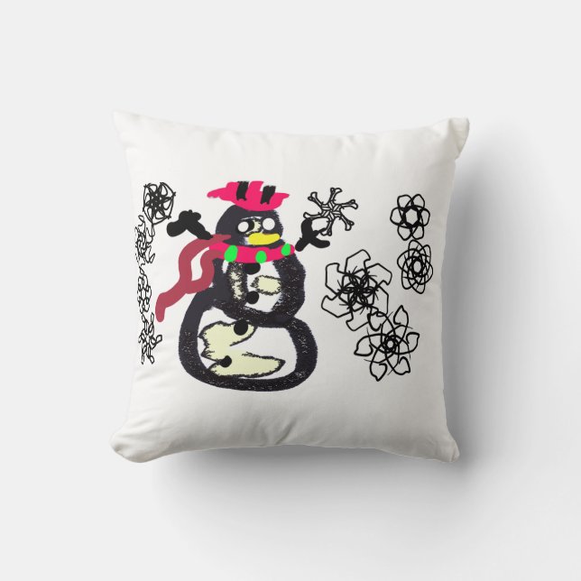 Snowman winter  kussen (Voorkant)