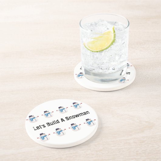 Snowman Winter Onderzetters (Zijkant)