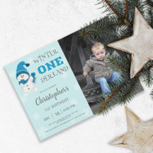 Snowman Winter Onedeland Holiday Birthday Foto