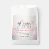 Snowman Winter ONEderland 1e verjaardag Bedankzakje (Voorkant)