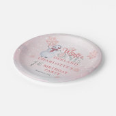 Snowman Winter ONEderland 1e verjaardag Papieren Bordje (Gekanteld)