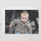 Snowman Winter Onederland First Birthday Foto Kaart (Achterkant)