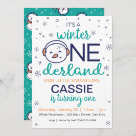 Snowman Winter ONEderland Uitnodiging