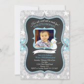 Snowman Winter ONEderland Uitnodiging (Voorkant)