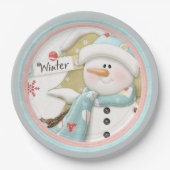 Snowman Winter Paper Bord Party Supplies (Voorkant)