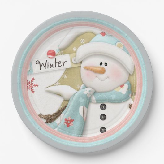 Snowman Winter Paper Bord Party Supplies (Voorkant)