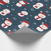 Snowman Winter Petten Cadeaupapier (Hoek)