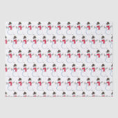 Snowman Winter Retro  feestdagen Tissuepapier (Voorkant)