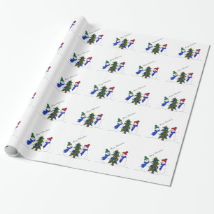 Snowman Winter Scene Cadeaupapier