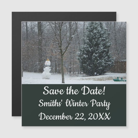 Snowman Winter Sneeuwscene van de buren (Voorkant / Achterkant)