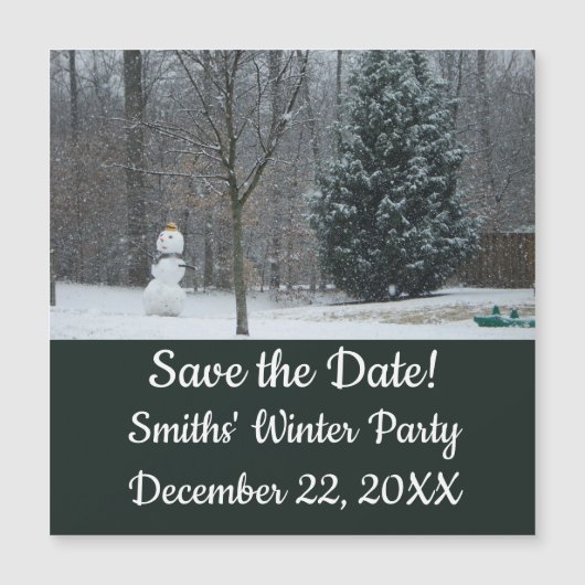 Snowman Winter Sneeuwscene van de buren (Voorkant)