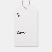 Snowman Winter Sneeuwscene van de buren Cadeaulabel (Achterkant)