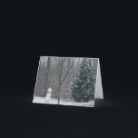 Snowman Winter Sneeuwscene van de buren Feestdagen Kaart<br><div class="desc">Sommige van onze buren hebben kleine kinderen,  en ik moet net voorbij lopen nadat ze een schattige sneeuwman hebben afgewerkt. Bekijk onze winkel voor meer winterlandschapsfotografie. Dit afbeelding is ook voorzien van het breedbeeldbehangsel "The Buurs Snowman" op www.mlewallpapers.com.</div>