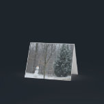 Snowman Winter Sneeuwscene van de buren Feestdagen Kaart<br><div class="desc">Sommige van onze buren hebben kleine kinderen,  en ik moet net voorbij lopen nadat ze een schattige sneeuwman hebben afgewerkt. Bekijk onze winkel voor meer winterlandschapsfotografie. Dit afbeelding is ook voorzien van het breedbeeldbehangsel "The Buurs Snowman" op www.mlewallpapers.com.</div>