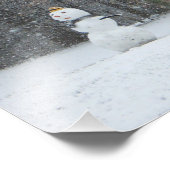 Snowman Winter Sneeuwscene van de buren Foto Afdruk (Hoek)