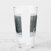 Snowman Winter Sneeuwscene van de buren Glas (Rechts)