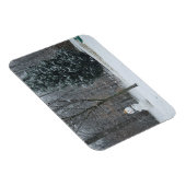 Snowman Winter Sneeuwscene van de buren Magneet (Rechterzijde)