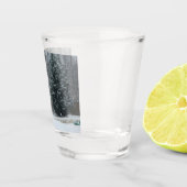 Snowman Winter Sneeuwscene van de buren Shot Glas (Rechts)