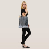 Snowman Winter Sneeuwscene van de buren Tote Bag (Op model)