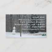 Snowman Winter Sneeuwscene van de buren Visitekaartje (Voorkant)