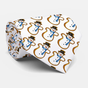 Snowman Winter Snow Kerstmis Hanukkah Holiday Stropdas
