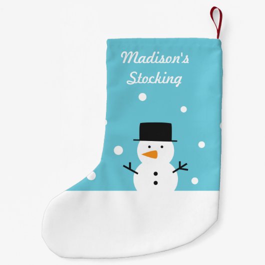 Snowman Winter Snow Kerstmis voor kinderen Kleine Kerstsok (Achterkant)