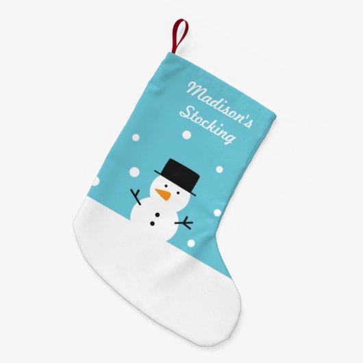 Snowman Winter Snow Kerstmis voor kinderen Kleine Kerstsok (Voorkant (Hangend))