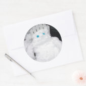 Snowman Winter Snow Melting Ronde Sticker (Envelop)