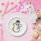 Snowman Winter Sugar Cookie Kerstmis Hanukkah Papieren Bordje (Feest)