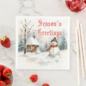 Snowman Winter-thema Servet (Insitu)