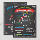 Snowman Winter verjaardagsfeestje uitnodigingen (Voorkant / Achterkant)