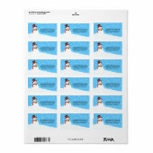 Snowman Winter Wonderland Adresetiketten Etiket (Full Sheet)
