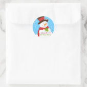 Snowman Winter Wonderland Birthday Sticker (Tas)
