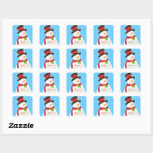 Snowman Winter Wonderland Birthday Sticker (Vel)