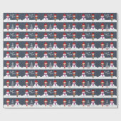 Snowman Winter Wonderland Cadeaupapier (Vlak)