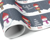 Snowman Winter Wonderland Cadeaupapier (Rol Hoek)