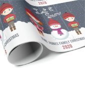 Snowman Winter Wonderland Cadeaupapier (Rol Hoek)