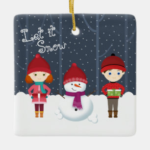 Snowman Winter Wonderland Keramisch Ornament