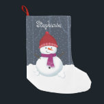 Snowman Winter Wonderland Kleine Kerstsok<br><div class="desc">Snowman Winter WonderlandLaat het sneeuwen, laat het sneeuwen, laat het sneeuwen. Het seizoen vieren met dit leuke en griezelige winterthema. Dit winterse ontwerp bestaat uit een leuke, liefhebbende sneeuwman en twee vrolijke kinderen die gekleed zijn in hun warmste wintersweaters. Haal het plezier uit met de bijbehorende accessoires, geschenken, feestvieren en...</div>
