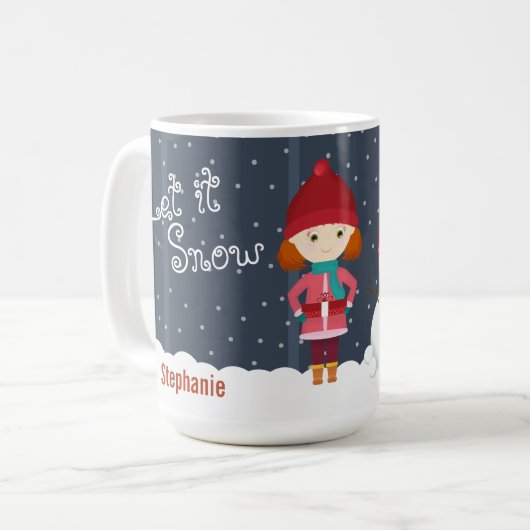 Snowman Winter Wonderland Koffiemok (Voorkant links)