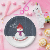 Snowman Winter Wonderland Papieren Bordje (Feest)