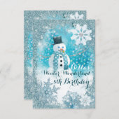 Snowman Winter Wonderland Party Uitnodigingen (Voorkant / Achterkant)