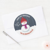 Snowman Winter Wonderland Ronde Sticker (Envelop)