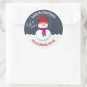 Snowman Winter Wonderland Ronde Sticker (Tas)