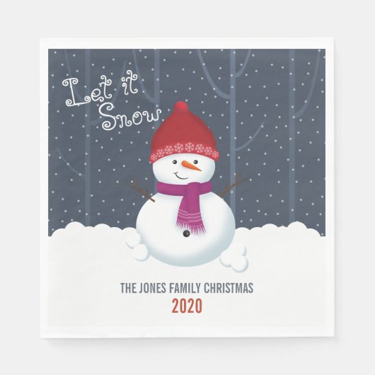 Snowman Winter Wonderland Servetten (Voorkant)