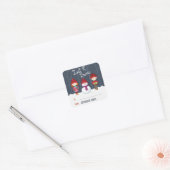 Snowman Winter Wonderland Vierkante Sticker (Envelop)
