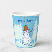 Snowman Wintertime Party Dinner Holiday Paper Cups Papieren Bekers (Voorkant)