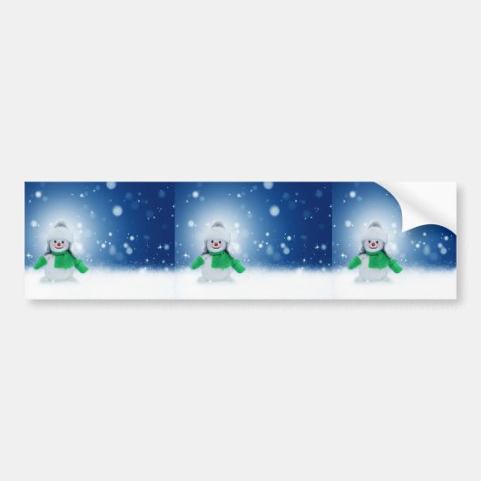 Snowman Wishes Bumpersticker (Voorkant)