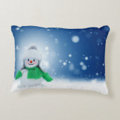 Snowman Wishes Decoratief Kussen (Achterkant)