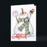 SNOWMAN WISHES HAPPY CHRISTMAS/NEW YEAR FEESTDAGEN KAART<br><div class="desc">CHRISTMAS KOMT ZO LAAT HEM,  HAAR OF HEN WETEN HOE SPECIAAL ZE HET HELE JAAR ZIJN "OP CHRISTMAS TIME" VOOR ZEKERHEID. BEDANKT VOOR OPSLAG MET 1 VAN MIJN 8 STORES~~</div>